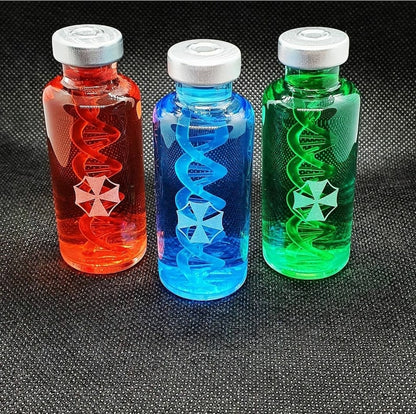 Resident Evil - Umbrella Corporation T-Virus, Anti-Virus, and Nemesis Double Helix Vial Prop Set…