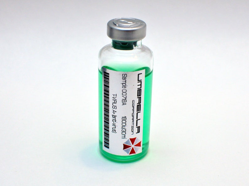 Resident Evil - Umbrella Corporation T-Virus, Anti-Virus, and T-Virus (Isolated Nemesis Enhancment) Vial Prop