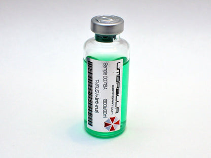 Resident Evil - Umbrella Corporation T-Virus, Anti-Virus, and T-Virus (Isolated Nemesis Enhancment) Vial Prop